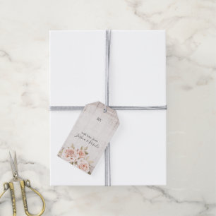 Rustikale Romantische Rose Garden Wedding Personal Geschenkanhänger