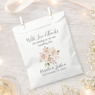 Rustikale Romantische Rosen Gartenhochzeit Danke Geschenktütchen