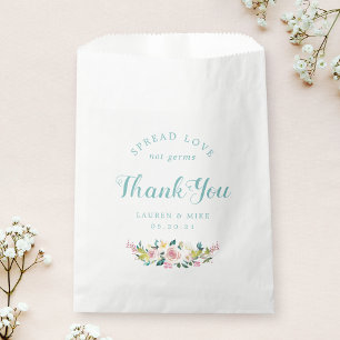 Rustikale rosa Blumen-Hochzeits-Braut-Party-Gesich Geschenktütchen