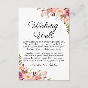 Rustikale rosa Blumenhochzeit, die wohle Karten