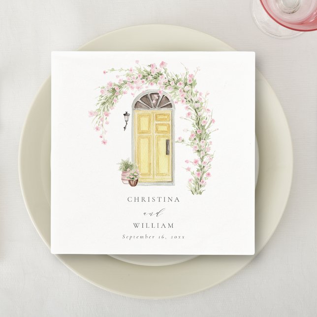 Rustikale Rosa Hütte Garden Wedding Serviette (Von Creator hochgeladen)