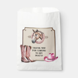 Rustikale Rosa Pferdereiten Geburtstagsparty Geschenktütchen