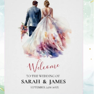 Rustikale Rose Boho Floral Wedding Poster