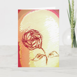 Rustikale Rose faltet Segen-Grußkarte Karte