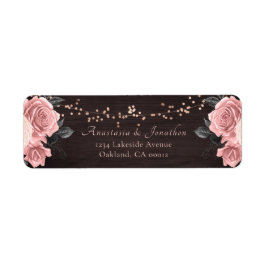 Rustikale Rose Gold Floral String Lights Hochzeit