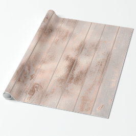 Rustikale Rose Gold Metal Hütte Hochzeit Bridal Pi Geschenkpapier