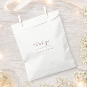 Rustikale Rose Gold Script Vielen Dank für Ihre Ho Geschenktütchen