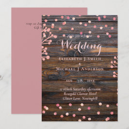 Rustikale ROSE GOLD Wedding Pink Wood Budget