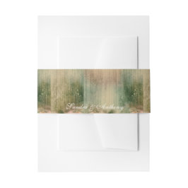 Rustikale Rose Hochzeit Einladungsbanderole