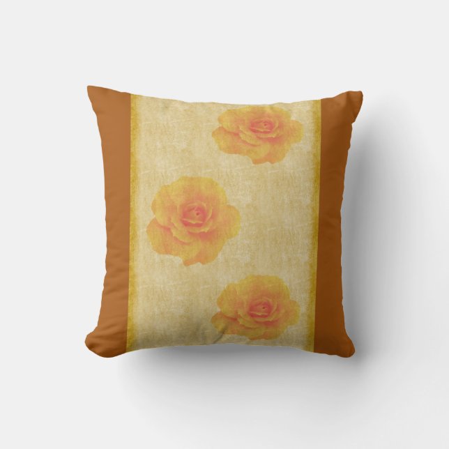 Rustikale Rose Paare Pillow Kissen (Vorderseite)