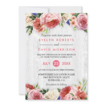 Rustikale Rose Rosa Blütenchic Weißholz Hochzeit