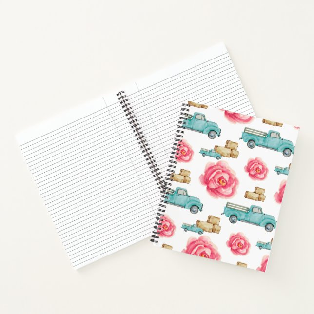 Rustikale Rose SpiralNotebook Notizbuch (Innenseite)