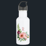 Rustikale Rose und Heckflügel mit Monogramm Edelstahlflasche<br><div class="desc">Hübsch und feminin tragen Sie diese Öko-freundliche Wasserflasche stilvoll mit rustikal inspiriert Rose und fernen Sie eine Blumenstruktur personalisiert mit Ihrem gewünschten Monogramm. Es ist ein Wundergeschenk für Freunde,  Familienmitglieder,  Mitarbeiter und mehr.</div>