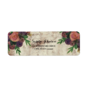 Rustikale Rose und Mason Jar Wedding Label