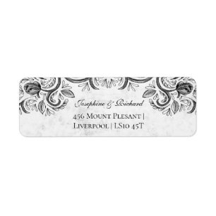 Rustikale Rose Vintag Schwarz-Weiß