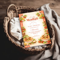 Rustikale rote Gingham-Little-Meatball-Baby-Party