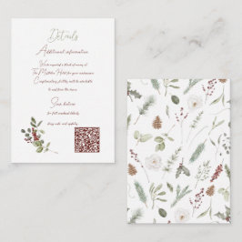 Rustikale Rote Hand - Einzelheiten zur Winterhochz Begleitkarte