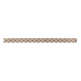 Rustikale Rote Imitate Burlap Polka Dot Muster Satinband