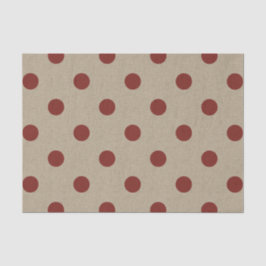 Rustikale Rote Imitate Burlap Polka Dot Muster Seidenpapier