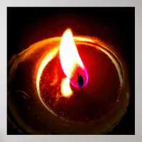 Rustikale Rote Kerze Mysteriöse Candlelit-Flamme