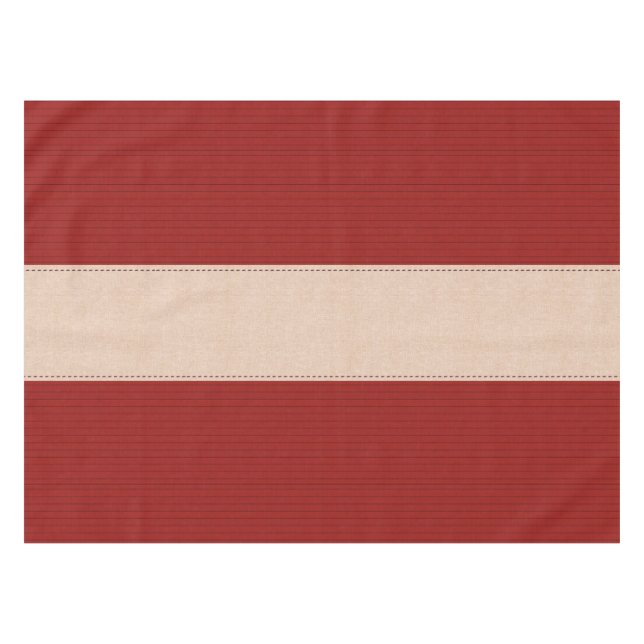 Rustikale rote Leinen - Feiertage Streifen Tablett Tischdecke (Vorderseite (Horizontal))