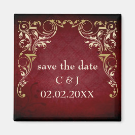 Rustikale rote Regale speichern Dattelmagnete Magnet