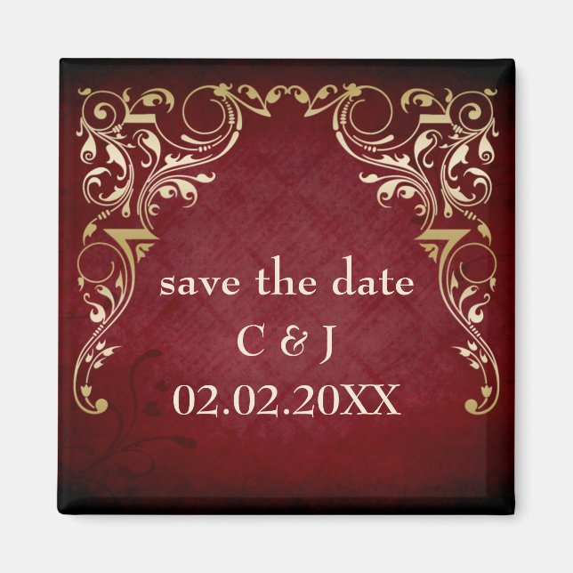 Rustikale rote Regale speichern Dattelmagnete Magnet (Vorne)