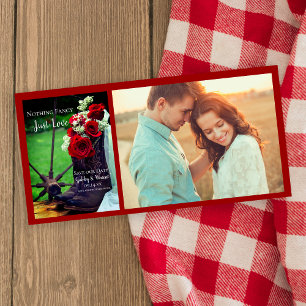 Rustikale Rote Rosen Cowboy Boots Western Hochzeit Save The Date