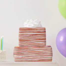 Rustikale rote Streifen Weihnachten Geschenkpapier