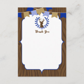 Rustikale Rotwild-Dollar-Babyparty danken Ihnen zu Dankeskarte