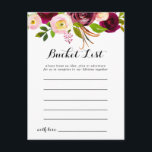 Rustikale Roush-Burgund-Floral-Bucketkarten Postkarte<br><div class="desc">Diese rustikalen,  rot-bordeauxfarbenen Eimerkarten sind die perfekte Wahl für einen einfachen Hochzeitsempfang oder ein einfaches Brautparty. Die Einrichtung besteht aus rosa,  rot,  bordeauxrot und bordfarbenen Blume mit grünem Blattwerk. Das Schild der Schaufelliste wird separat verkauft.</div>