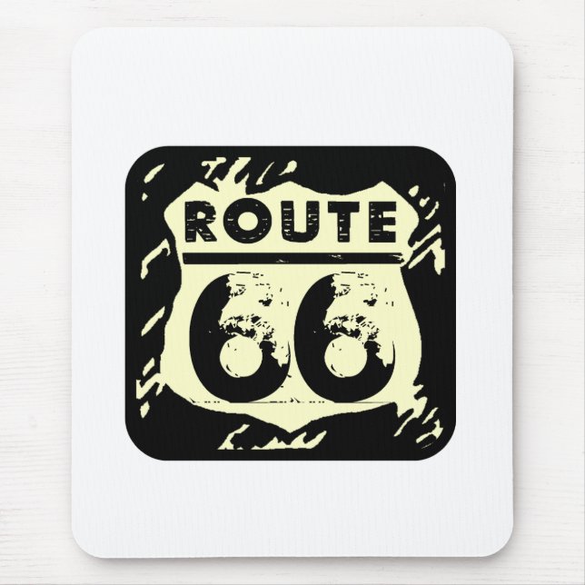 Rustikale Route 66 Zeichenmousepad Mousepad (Vorne)