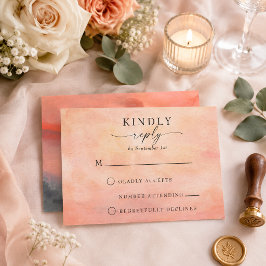Rustikale RSVP-Karte für Mountain Sunset RSVP Karte