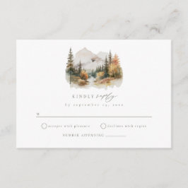 Rustikale RSVP-Karte für Wasserfarben Begleitkarte