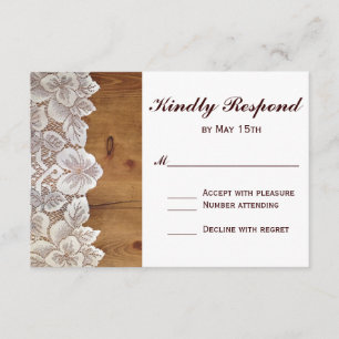 Rustikale RSVP-Karte RSVP Karte