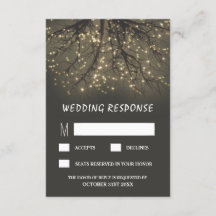 Rustikale RSVP-Karten für die Hochzeit eines beleu