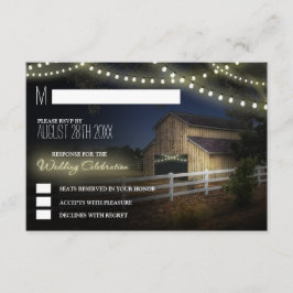 Rustikale RSVP-Karten für die Hochzeit von Stallun RSVP Karte