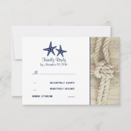Rustikale RSVP-Karten für Hochzeiten am Strand Dri RSVP Karte