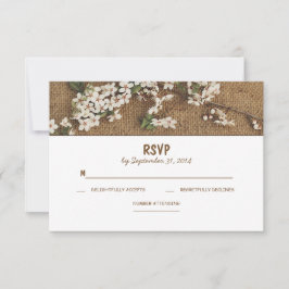 Rustikale RSVP-Karten für Hochzeiten in einem Land RSVP Karte