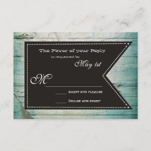 Rustikale RSVP-Karten für Hochzeitspaare RSVP Karte