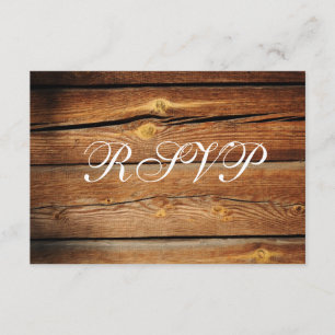 Rustikale RSVP-Karten für Holzbaumholz RSVP Karte
