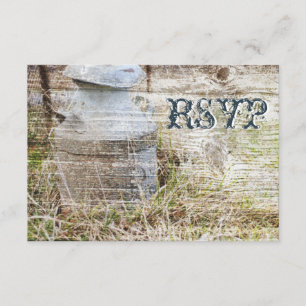 Rustikale RSVP-Karten für Holzbaumholz RSVP Karte