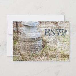 Rustikale RSVP-Karten für Holzbaumholz RSVP Karte
