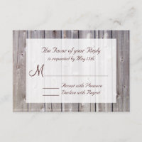 Rustikale RSVP-Karten für Holzbaumholz