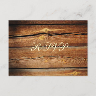 Rustikale RSVP-Karten für Holzbaumholz RSVP Karte