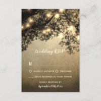 Rustikale RSVP-Karten für Vintage Baumzweige