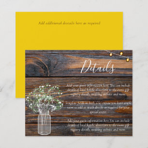 Rustikale RSVP-Karten mit Babys Atem