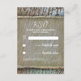 Rustikale RSVP-Karten RSVP Karte