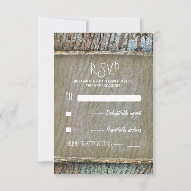 Rustikale RSVP-Karten RSVP Karte (Vorderseite)