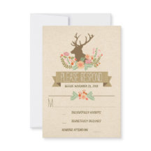 Rustikale RSVP-Karten